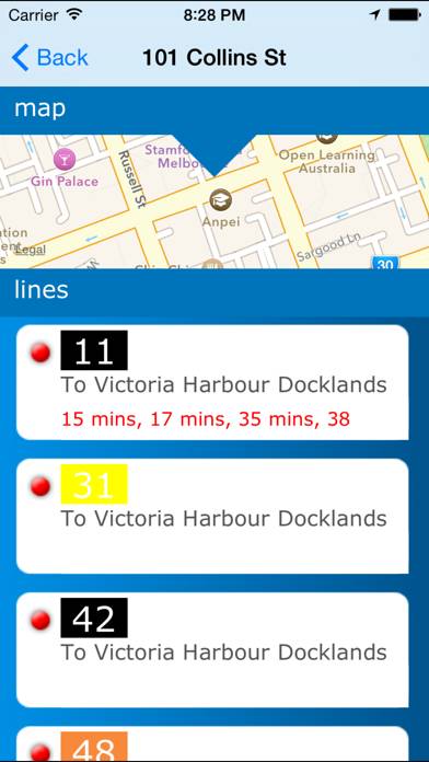 Melbourne Trams App-Screenshot #2