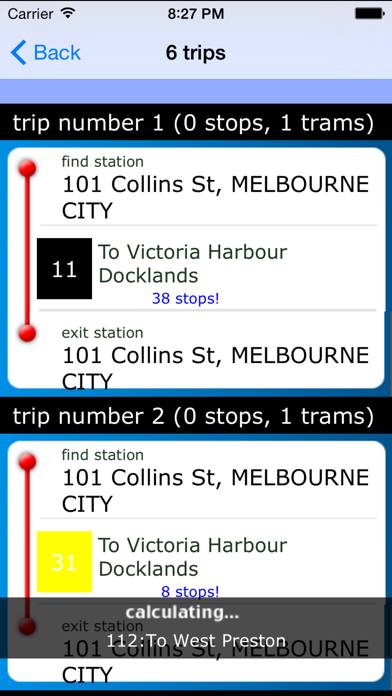 Melbourne Trams Capture d'écran de l'application #3