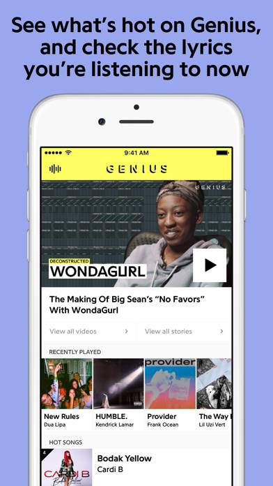 Genius: Song Lyrics Finder Captura de pantalla de la aplicación #3