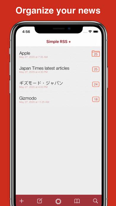 Simple RSS Push plus Captura de pantalla de la aplicación #1