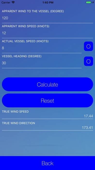 True-Wind Calculator Capture d'écran de l'application #3