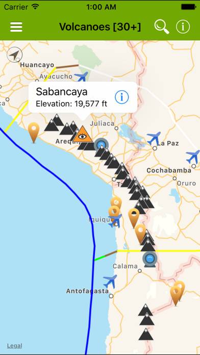 Volcanoes: Map, Alerts & Ash captura de pantalla