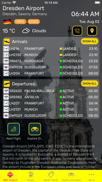 Dresden Airport (DRS) Info App screenshot #1