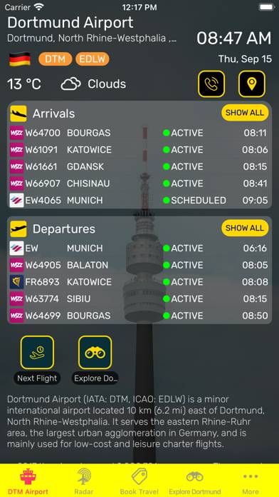 Dortmund Airport (DTM) plus Radar App-Screenshot #1