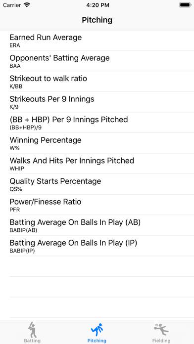 Baseball Statistics Calculator App screenshot #2