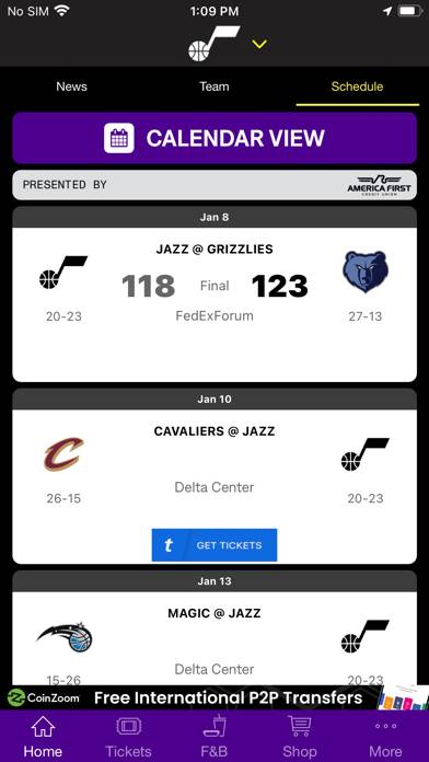 Utah Jazz plus Delta Center App screenshot #3