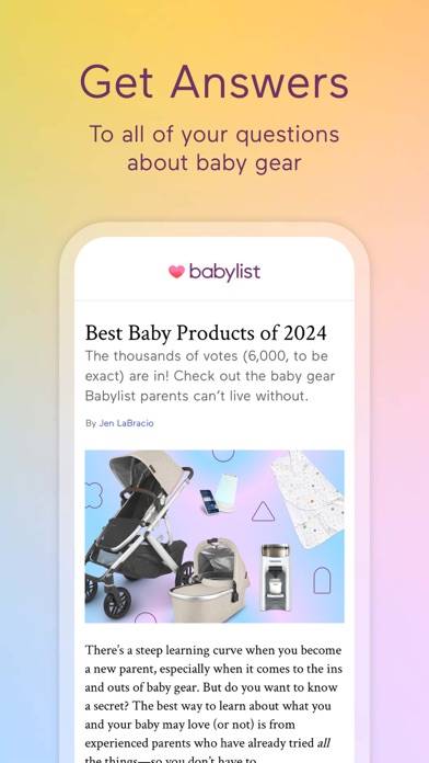 Babylist Baby Registry App screenshot