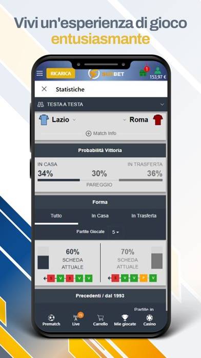 Sunbet Scommesse & Casinò Schermata dell'app