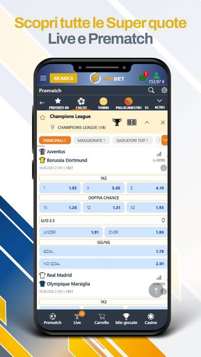 Sunbet Scommesse & Casinò Schermata dell'app