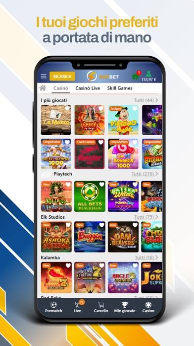 Sunbet Scommesse & Casinò Schermata dell'app