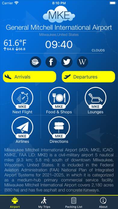 Milwaukee Airport (MKE) plus Radar App screenshot #1