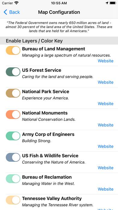 US Public Lands App screenshot