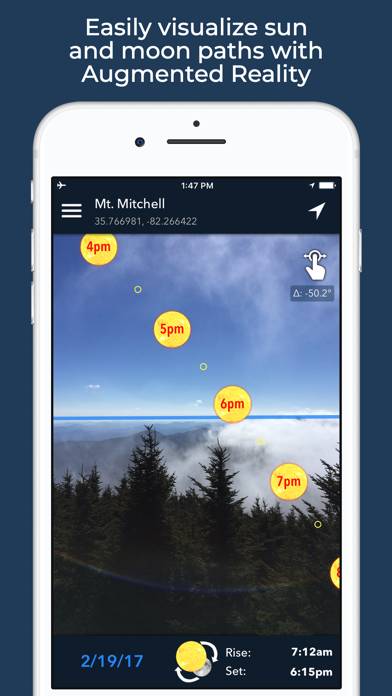 Lumos: Sun and Moon Tracker Captura de pantalla de la aplicación #1