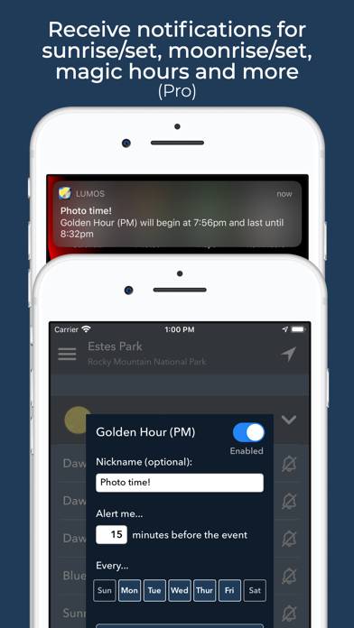 Lumos: Sun and Moon Tracker Captura de pantalla de la aplicación #2
