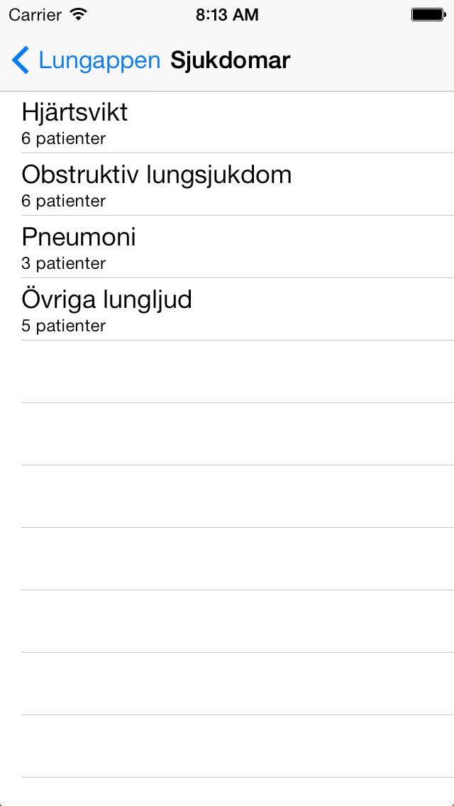 Lungappen App screenshot #3