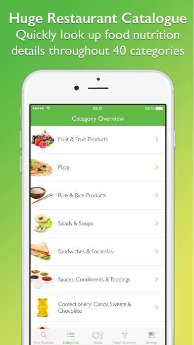 CalorieGuide Healthy Restaurant Meals & Nutrition Captura de pantalla de la aplicación #2