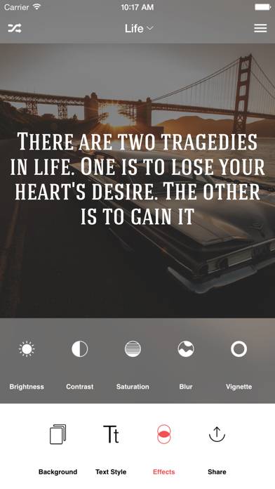 Kwote: A Quote Maker for Inspirational and Motivational Quotes, Sayings and Text on Photo Background Editor Schermata dell'app