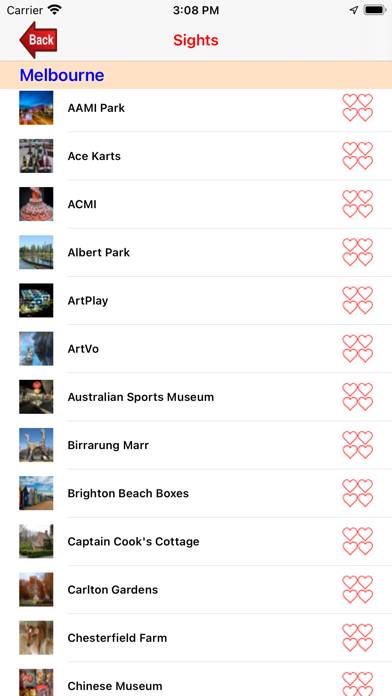 Melbourne. App-Screenshot