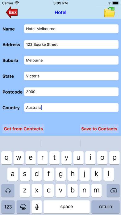 Melbourne. App-Screenshot