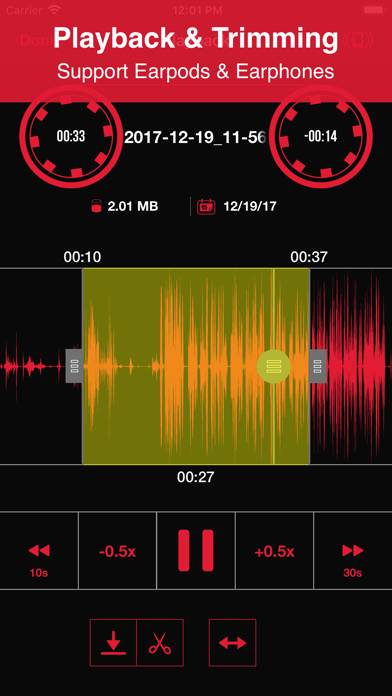 Audio Recorder Pro and Editor App screenshot #2