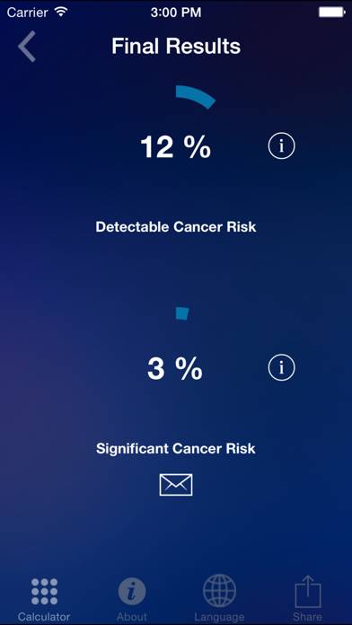 Cancer Risk Captura de pantalla de la aplicación #3