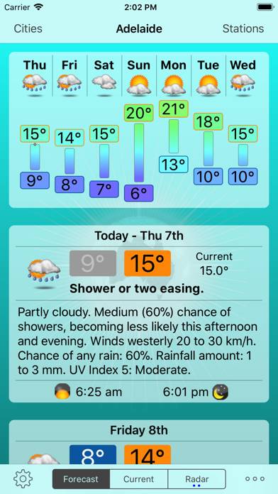 Oz Weather Plus App screenshot #1