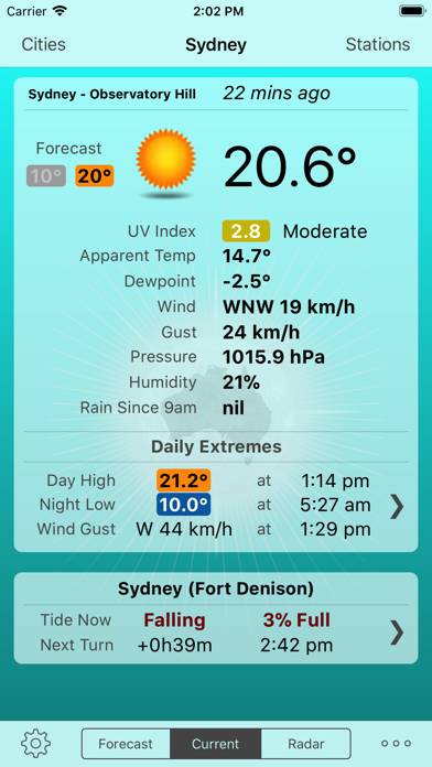 Oz Weather Plus App screenshot #2