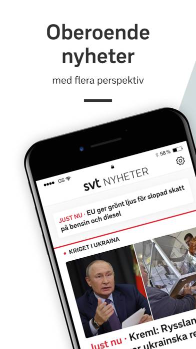SVT Nyheter App skärmdump #1
