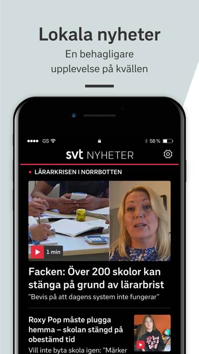 SVT Nyheter App skärmdump #2