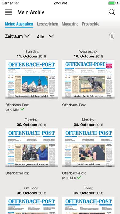 Offenbach-Post E-Paper App-Screenshot
