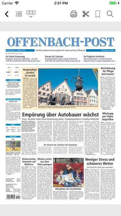 Offenbach-Post E-Paper App-Screenshot