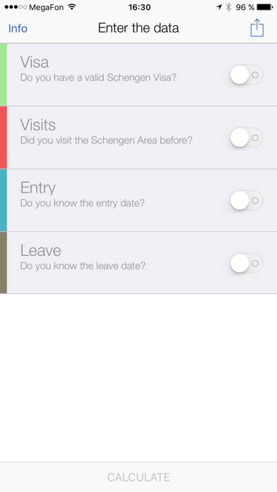 Schengen Calculator Скриншот приложения #1
