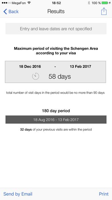 Schengen Calculator Скриншот приложения #3