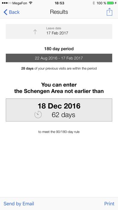 Schengen Calculator Скриншот приложения #5