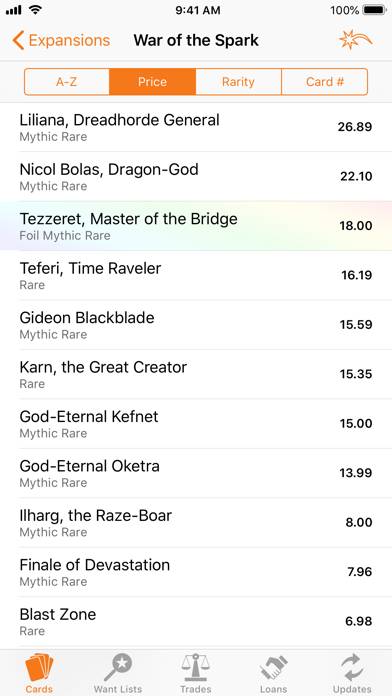 MTG Trades screenshot