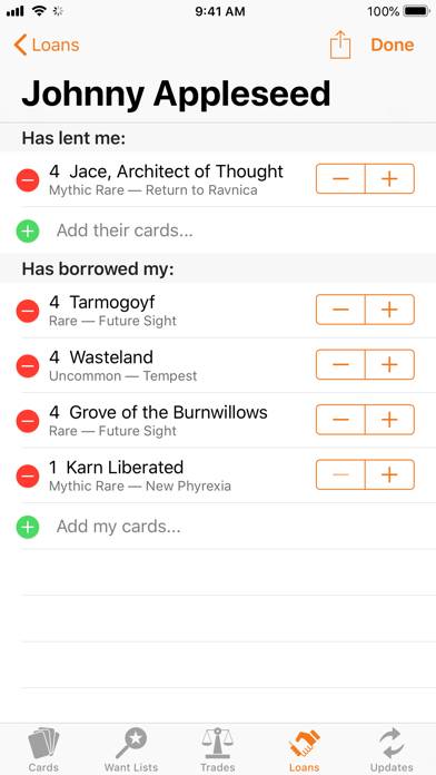 MTG Trades App screenshot