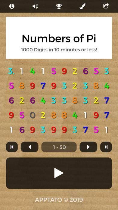 Pi Digits Memory Game App screenshot #1