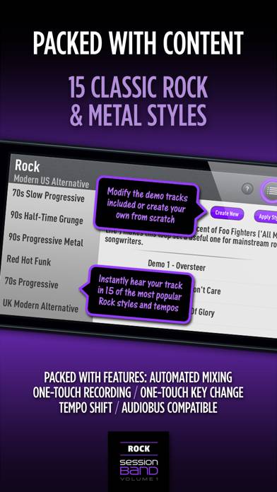 SessionBand Rock 1 App screenshot