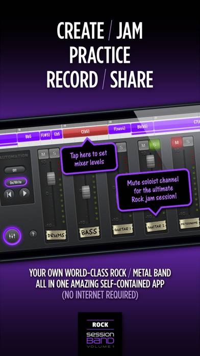 SessionBand Rock 1 App screenshot