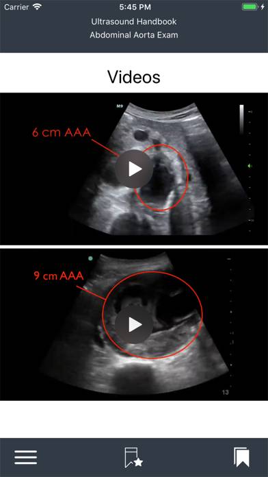 Emergency Ultrasound Handbook App screenshot