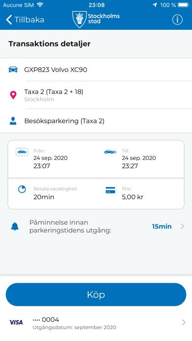 Betala P App skärmdump