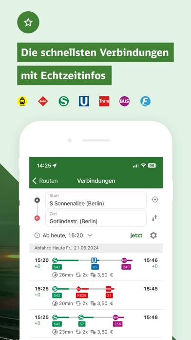 S-Bahn Berlin App-Screenshot