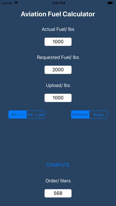 Aviation Fuel Calculator Capture d'écran de l'application #3