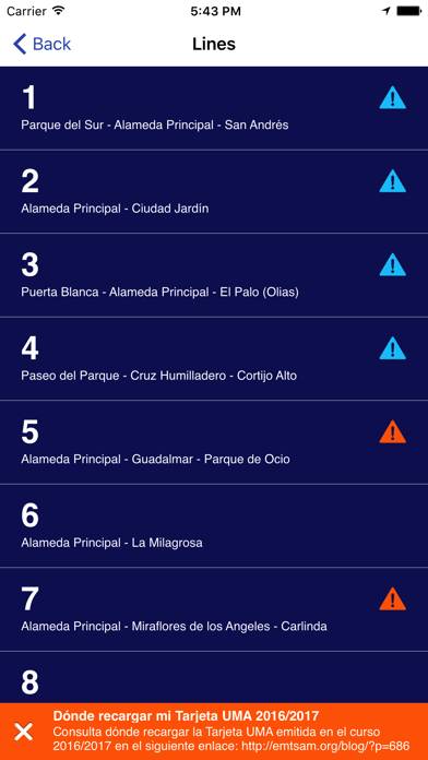 EMT Málaga Captura de pantalla de la aplicación #3