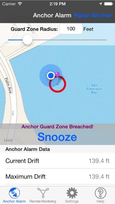 Anchor Alarm for Boaters Скриншот приложения #1