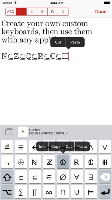 Unicode Pad Pro with keyboards App screenshot #1