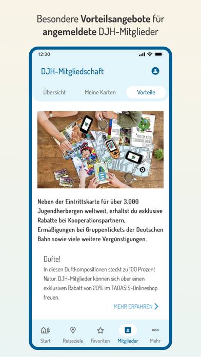 Jugendherberge.de App-Screenshot