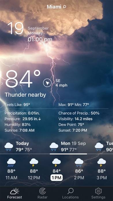 Weather Live° App-Screenshot #2