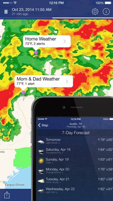 NOAA Radar Pro: Weather Alerts Captura de pantalla de la aplicación #1