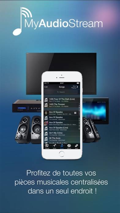 MyAudioStream Pro UPnP audio player and streamer: gather your music collection from your PC, NAS, UPnP servers, Windows Media Player or iTunes local and share it with your wireless speakers, AV Receiv
